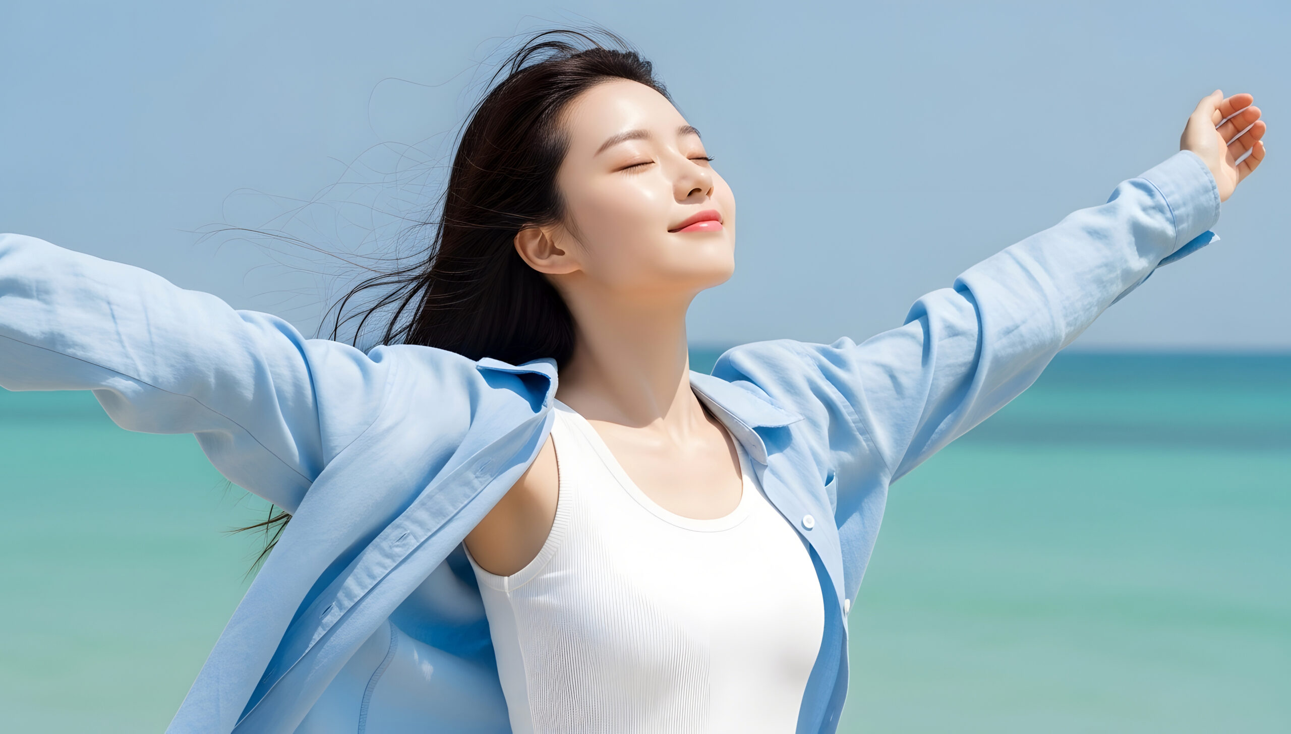 太陽に負けない女性